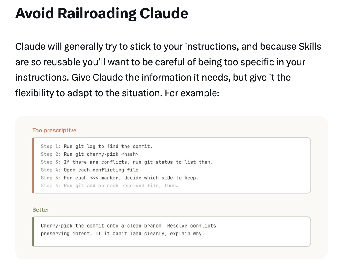 Avoid Railroading Claude