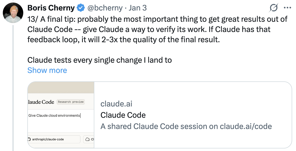 Give Claude a way to verify