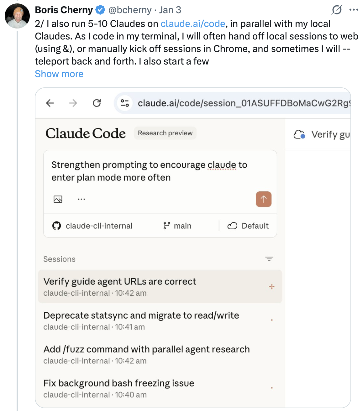 claude.ai/code parallelism