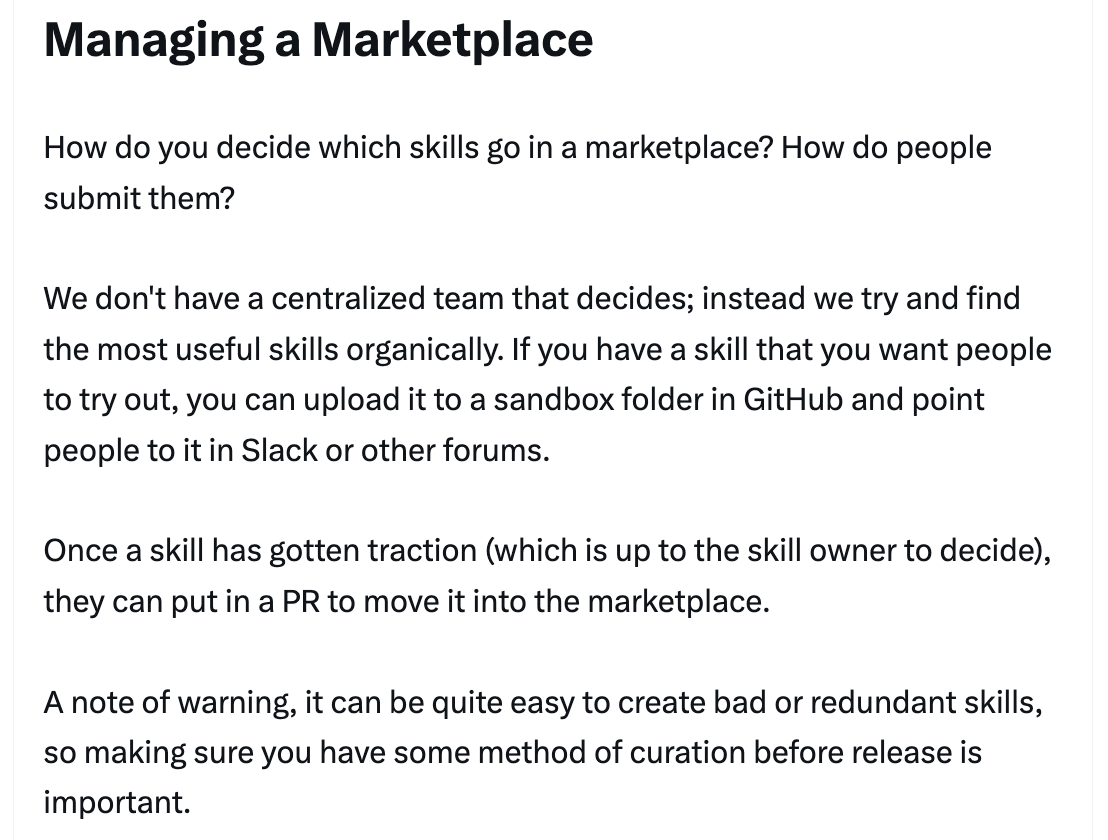 Distributing Skills