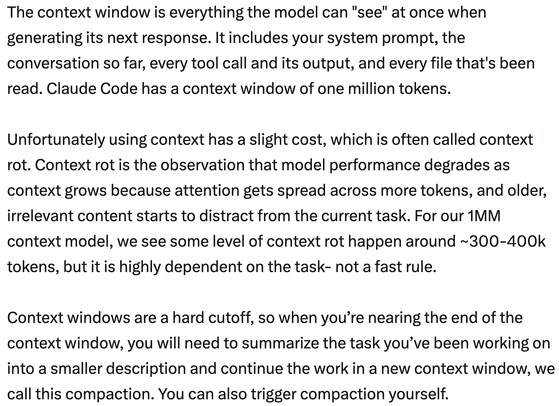 Context rot explanation