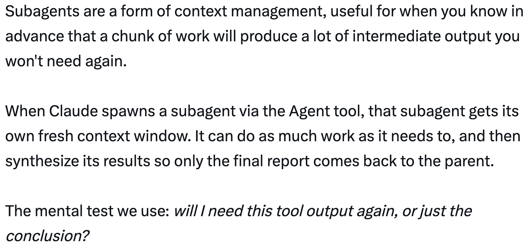 Subagent explanation