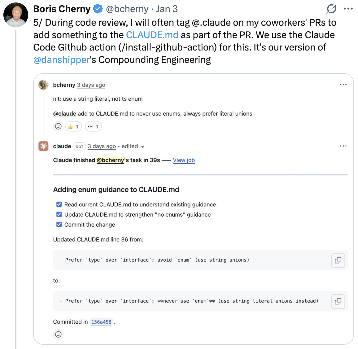 Tag @claude on PRs