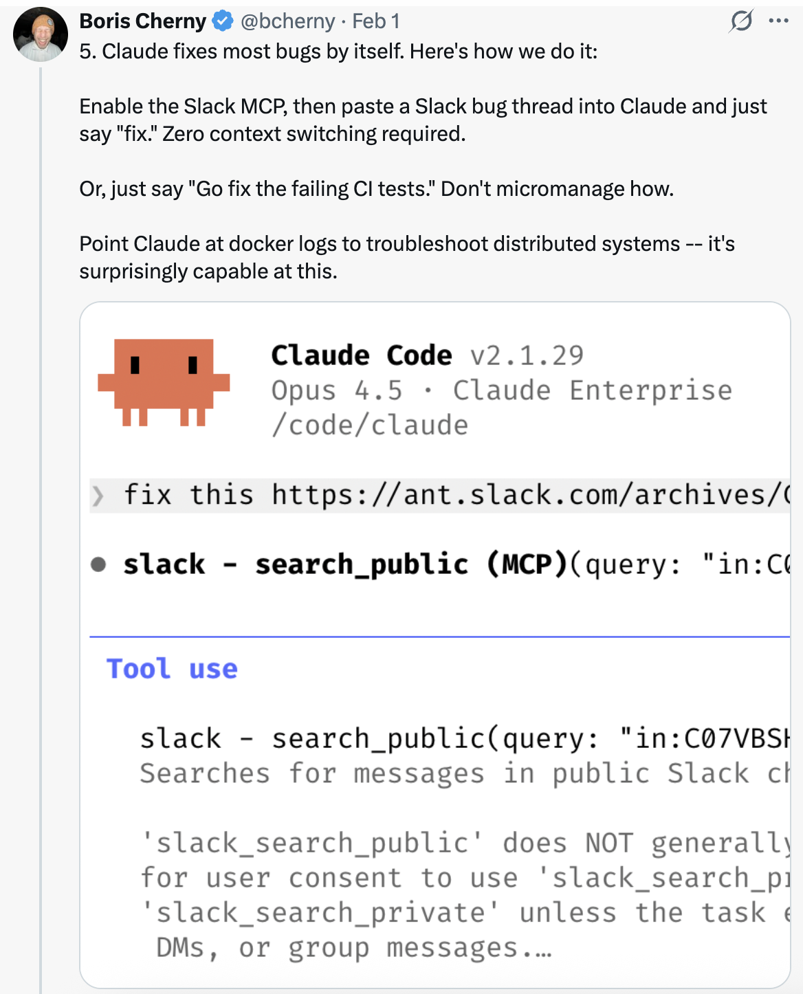 Claude fixes most bugs by itself