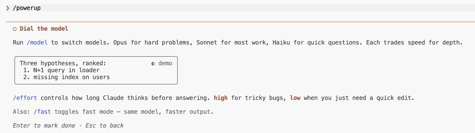 Dial the model — demo showing hypotheses