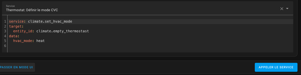Configuration du service