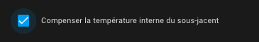 Utilisation de la température interne