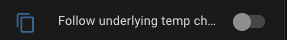 Track temperature changes
