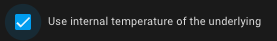 Utilisation de la température interne