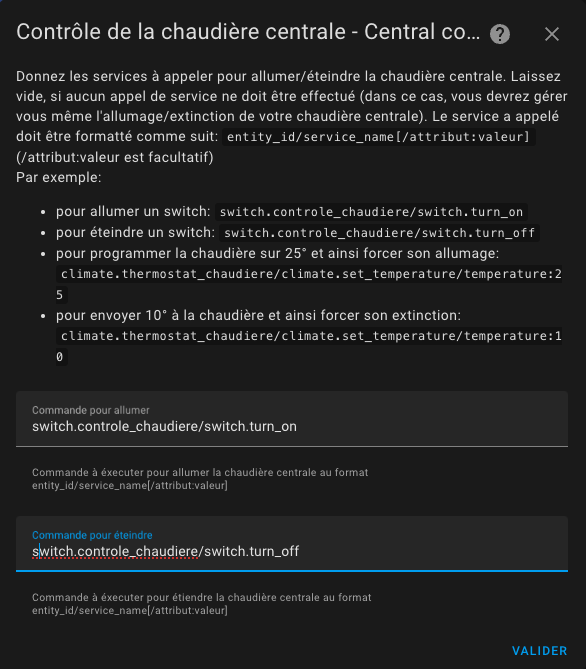 Ajout d'une chaudière centrale